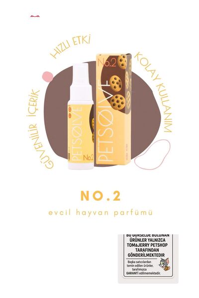 TOM&JERRYPETSHOP Evcil Hayvan Parfümü 50 ml– Kurabiye Kokulu Yumuşak,Tatlı,Se...