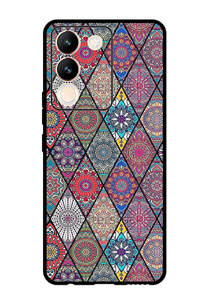Theodor جراب واقٍ مضاد للخدش والصدمات لهاتف Vivo V29e بتصميم فن الماندالا