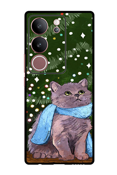 Theodor جراب واقٍ مضاد للخدش والصدمات لهاتف Vivo S17 - S17 Pro بتصميم قطة لطيفة