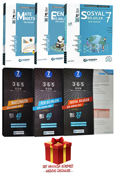 Gezegen Yayıncılık 7. Sınıf Seti: Matematik+Fen Bilimleri+Sosyal Bilgiler Sor...