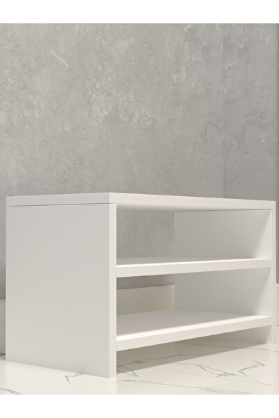 Kenzlife Ayakkabılık Konevi Mat Beyaz Suntalam 035*060*30 Altı Çift Ayakkabı Kapasitesi Arkalıksız