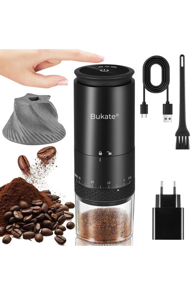 Bukate Rasnita electrica de cafea , reincarcabila cu 38 de setari granulatie ...