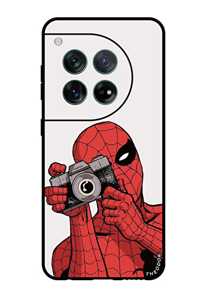 Theodor جراب واقٍ مضاد للخدش والصدمات لهاتف OnePlus 12 Spiderman يلتقط صورة