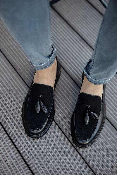 remss RS002 - CST Loafer Pelle Чоловічі черевики ЧОРНИЙ