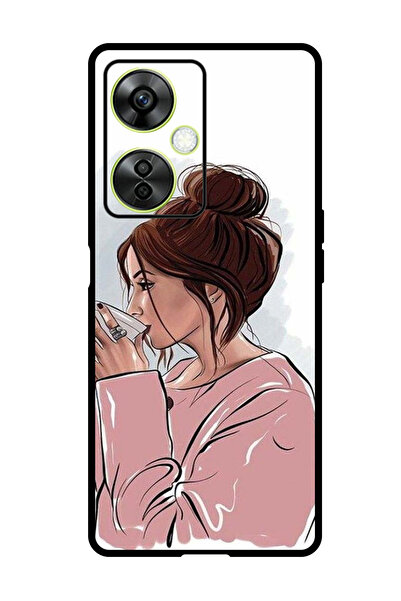 Theodor جراب واقٍ مضاد للخدش والصدمات لهاتف OnePlus Nord N30 فتاة تشرب القهوة 1