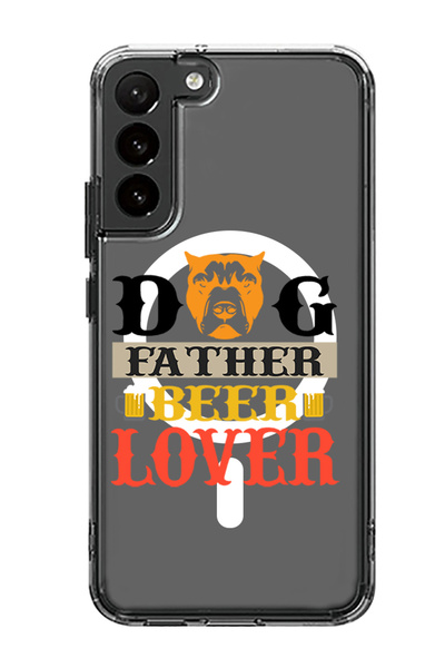 Theodor غلاف لهاتف Samsung Galaxy S23 مقاس 6.1 بوصة متوافق مع MagSafe، غطاء مقاوم للصدمات، كلب، والد، محب للبيرة