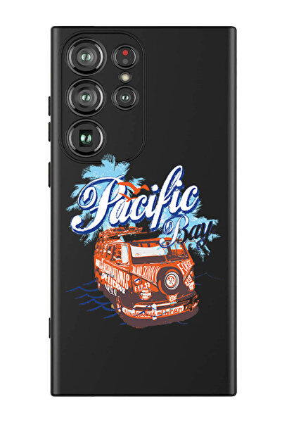 Theodor غطاء حماية من السيليكون السائل المقاوم للصدمات لهاتف سامسونج جالاكسي S24 ألترا (أسود) - باسيفيك باي