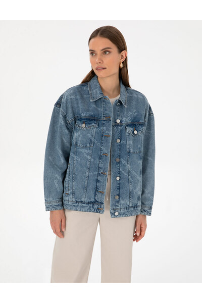 Pierre Cardin Light Blue Oversize Jean Jacket 50308527-Vr003