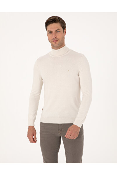 Pierre Cardin Taş Slim Fit Balıkçı Yaka Basic Triko Kazak 50314202-VR049