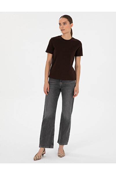 Pierre Cardin Brown Regular Fit Basic T-Shirt 50310543-Vr029