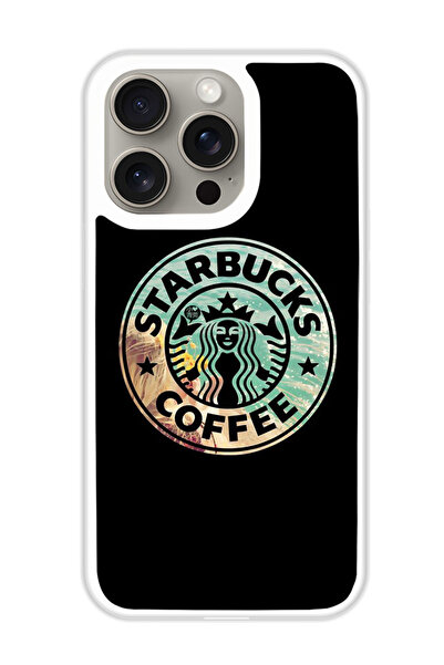 Theodor غطاء حماية لجهاز أبل آيفون 15 برو ستاربكس 2 (مصد أبيض)