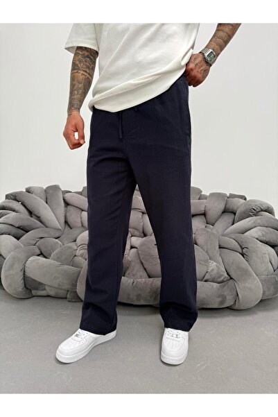 KağanKY Lacivert Ланцюгові баггі штани