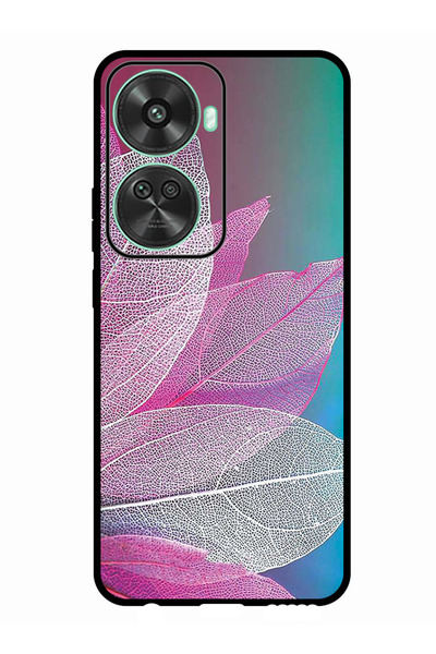 Theodor جراب واقٍ مضاد للخدش والصدمات لهاتف هواوي نوفا 11 إس إي، بتصميم أوراق ملونة