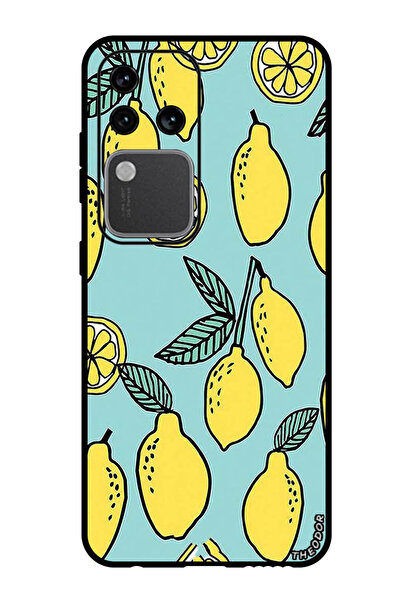 Theodor جراب واقٍ مضاد للخدش والصدمات لهاتف Vivo S18 Pro بخلفية ليمونية فيروزية