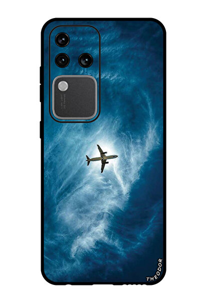 Theodor جراب واقٍ مضاد للخدش والصدمات لهاتف Vivo S18 Pro، طائرة في السماء