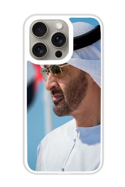 Theodor غطاء حماية لهاتف أبل آيفون 15 برو، نظارة شمسية من إم بي زد (مصد أبيض)