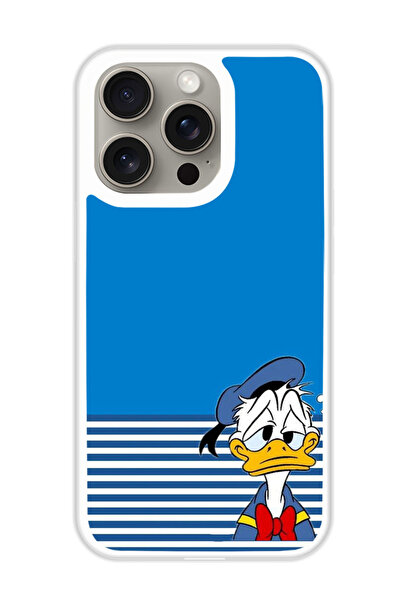 Theodor غطاء حماية لهاتف أبل آيفون 15 برو - دونالد حزين (مصد أبيض)