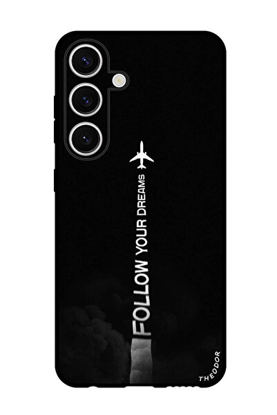 Theodor جراب واقٍ مضاد للخدش والصدمات لهاتف Samsung Galaxy S24 Plus اتبع أحلامك