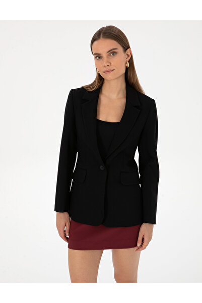 Pierre Cardin Black Slim Fit Jacket 50310125-Vr046