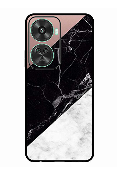 Theodor جراب حماية لهاتف هواوي نوفا 11 إس إي، لون أبيض وأسود، سطح رخامي عادي