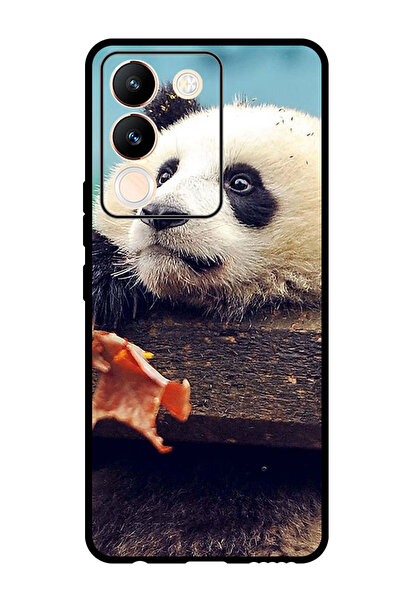 Theodor جراب واقٍ مضاد للخدش والصدمات لهاتف Vivo V29e بتصميم باندا حقيقي