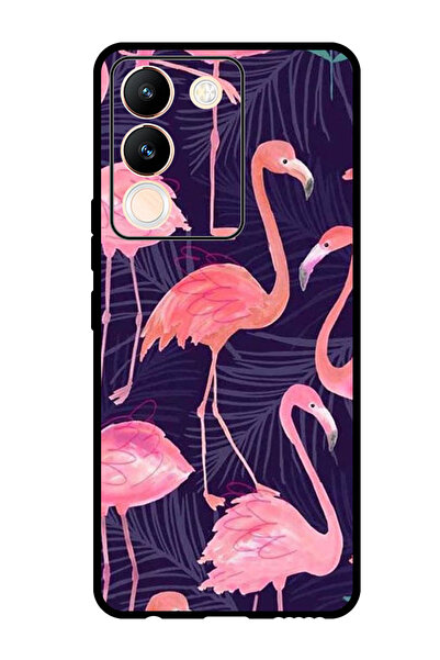 Theodor جراب واقٍ مضاد للخدش والصدمات لهاتف Vivo V29e Flamingo