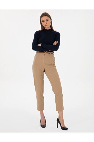 Pierre Cardin Bej Carrot Fit Kumaş Pantolon 50310114-VR011