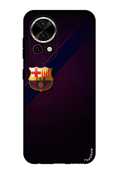 Theodor جراب واقٍ مضاد للخدش والصدمات لهاتف هواوي نوفا 12 بشعار برشلونة البسيط