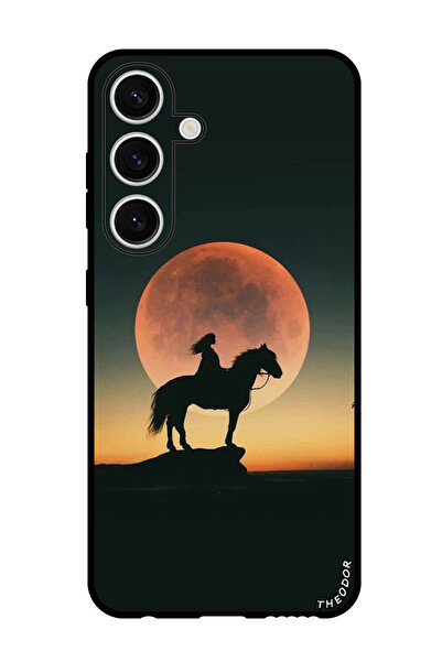 Theodor جراب حماية لهاتف Samsung Galaxy S24 Plus بتصميم غروب الشمس المهيب للحصان