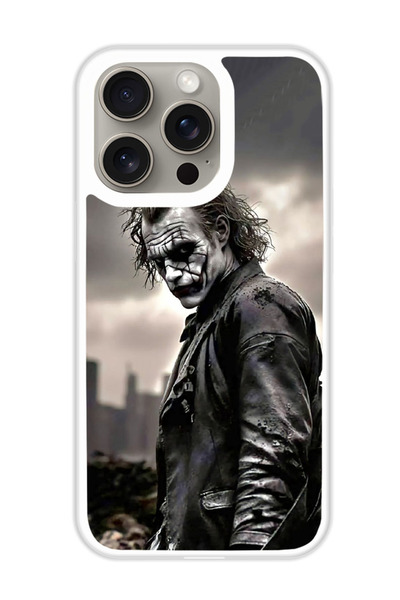 Theodor غطاء حماية لهاتف أبل آيفون 15 برو جوكر (مصد أبيض)