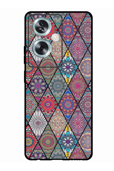 Theodor جراب واقٍ مضاد للخدش والصدمات لهاتف Oppo A79 5G فن ماندالا