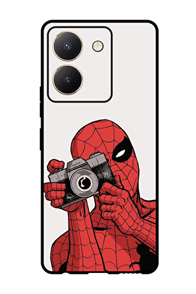 Theodor جراب واقٍ مضاد للخدش والصدمات لهاتف Vivo Y27s Spiderman يلتقط صورة