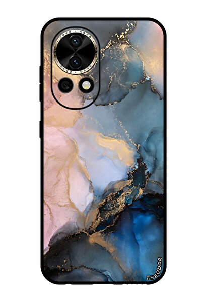 Theodor جراب واقٍ مضاد للخدش والصدمات لهاتف هواوي نوفا 12 برو رخامي ملون (2)