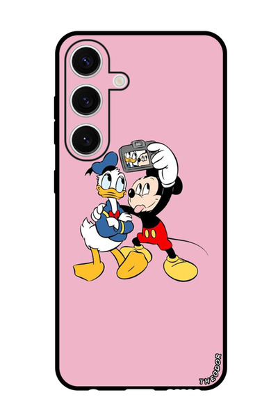 Theodor جراب واقٍ مضاد للخدش والصدمات لهاتف Samsung Galaxy S24 ميكي دونالد سيلفي