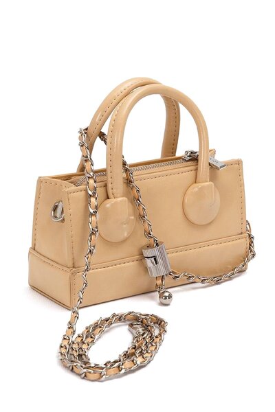 Levidor 930397 Women's Handbag with Adjustable Lock Detail Yellow