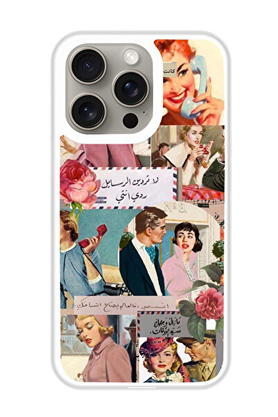 Theodor غطاء حماية لهاتف أبل آيفون 15 برو ماكس فينتيج (مصد أبيض)