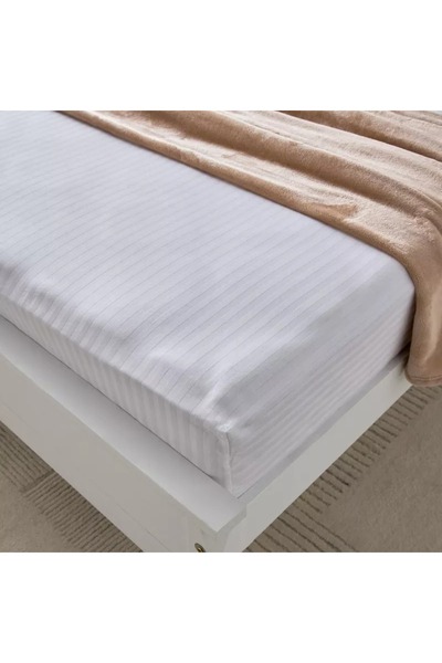 Home Box Hamilton Satin Stripe King Fitted Sheet - 180x200+36 cm