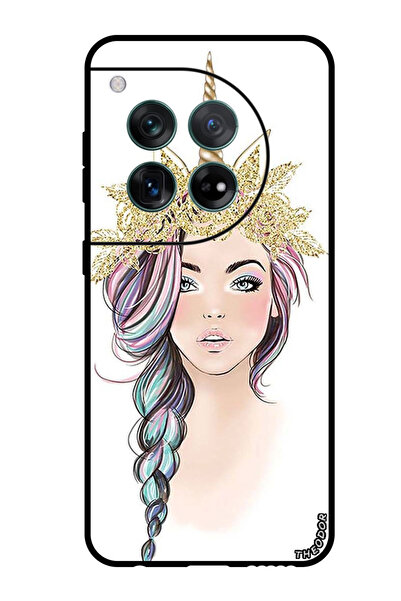 Theodor جراب واقٍ مضاد للخدش والصدمات لهاتف OnePlus 12 بتصميم فتاة يونيكورن ذ...