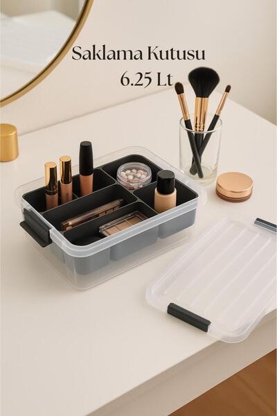 EWs 6.25 L Transparent Storage Box & Organizer Organizing Box