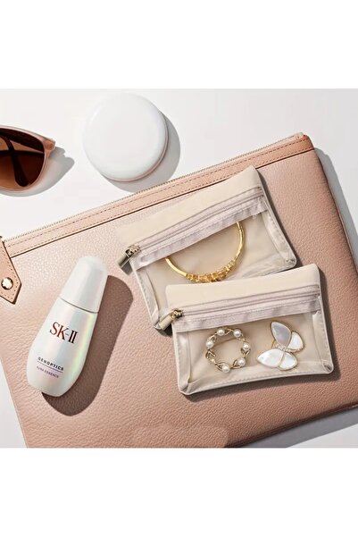 newnet Gold Jewelry and Jewellery Organizer 12 Pieces Zippered Organizer Pouch for Travel-Daily Use