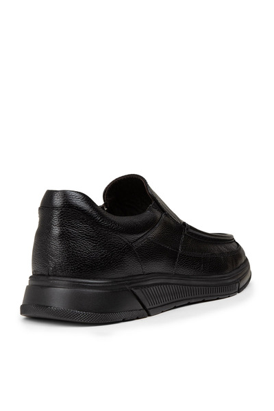 Deery Men's Genuine Leather Black Loafer Shoes