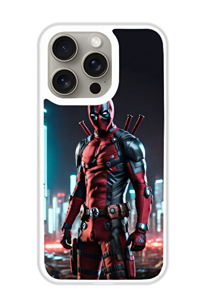 Theodor غطاء حماية لهاتف أبل آيفون 15 برو ديدبول 1 (مصد أبيض)