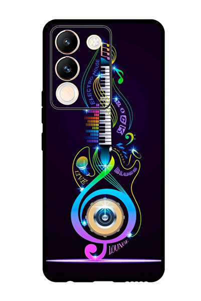 Theodor جراب واقٍ مضاد للخدش والصدمات لهاتف Vivo V29e جيتار موسيقي