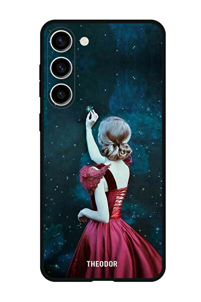 Theodor جراب واقٍ مضاد للخدش والصدمات لهاتف Samsung Galaxy S23 FE فتاة تلمس نجمة