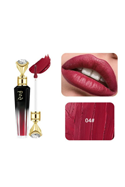 OEM Long-lasting matte liquid lipstick, with diamond wand, Red 04, 2.6 ml