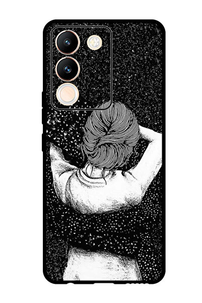 Theodor جراب واقٍ مضاد للخدش والصدمات لهاتف Vivo V29e بتصميم خيال الفتاة الليلية