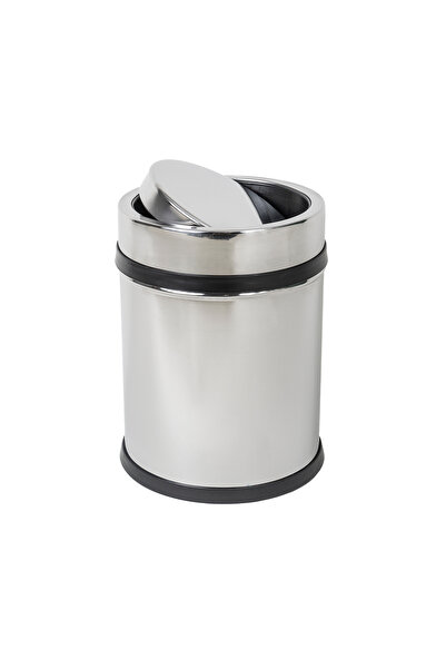 Z-Tools Coș de gunoi, capacitate 8 litri, oțel inoxidabil, capac rotativ / ZL...