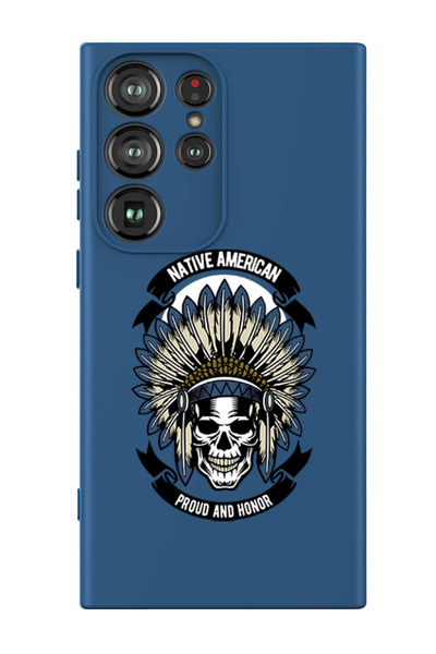 Theodor غطاء حماية سائل من السيليكون المقاوم للصدمات لهاتف سامسونج جالاكسي S24 ألترا (أزرق) - أمريكي أصلي