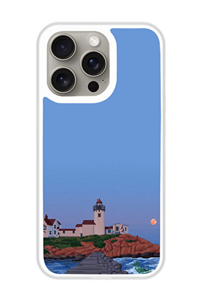 Theodor غطاء حماية لجهاز أبل آيفون 15 برو منارة (مصد أبيض)