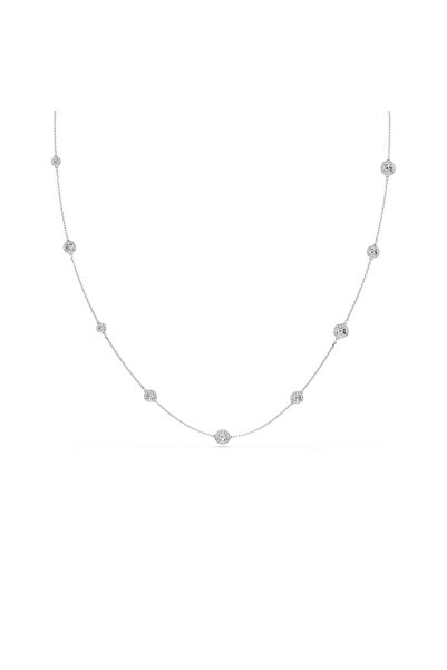Swarovski 5733197 Kolye Una:Strand Double Sıde Cre/Rhs